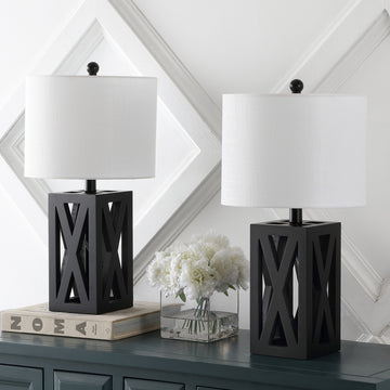 Stewart 21.5" Wood LED Table Lamp - JONATHAN Y